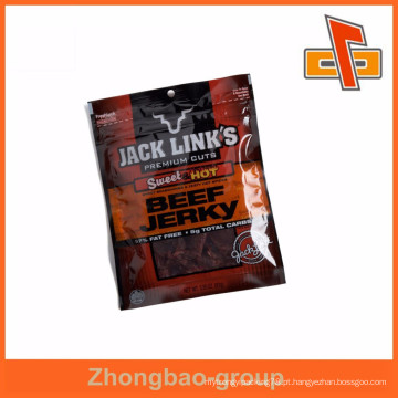 Sacos de plástico pequenos personalizados para carne boa venda jerky